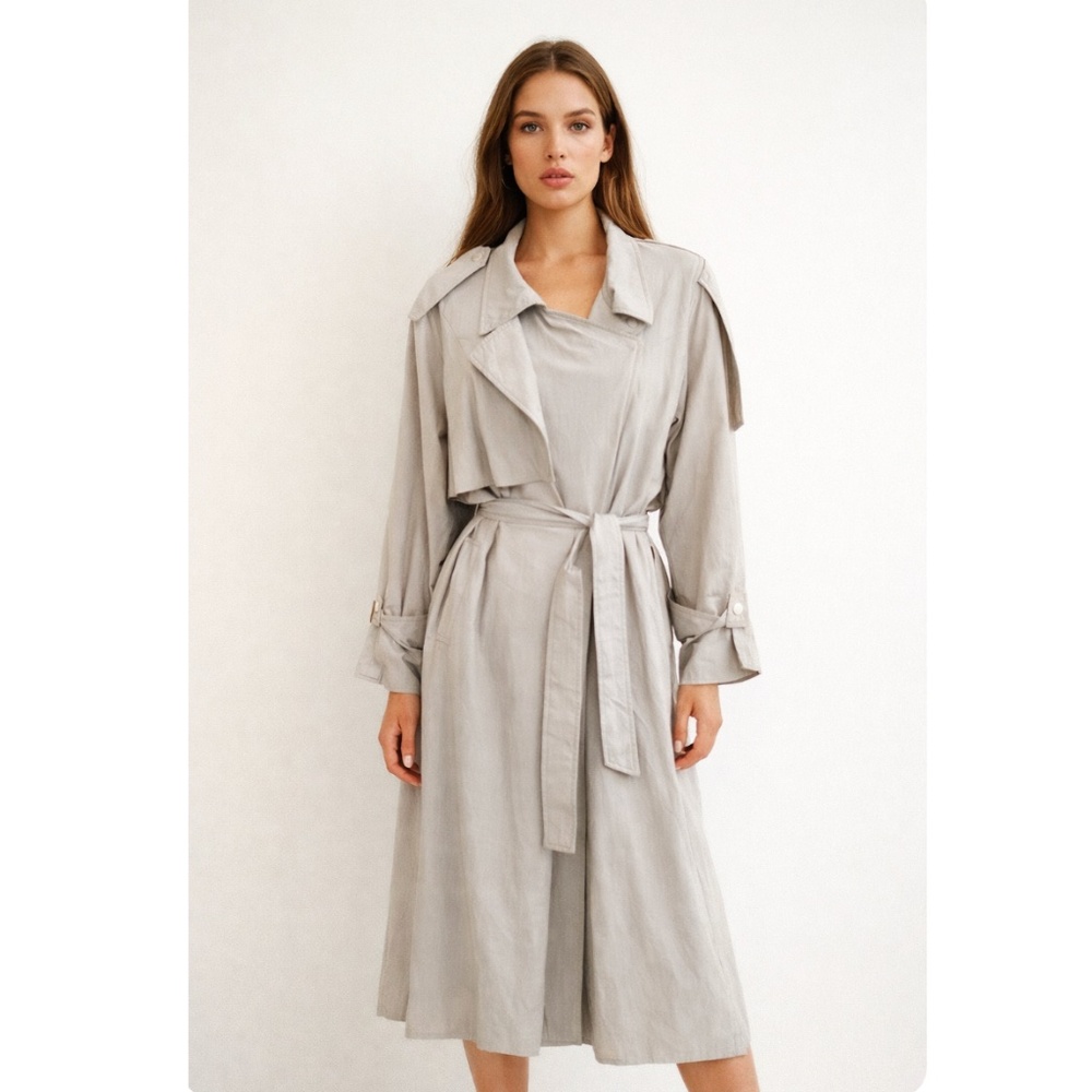 VINTAGE HILARY RADLEY STUDIO TRENCH COAT SIZE 8